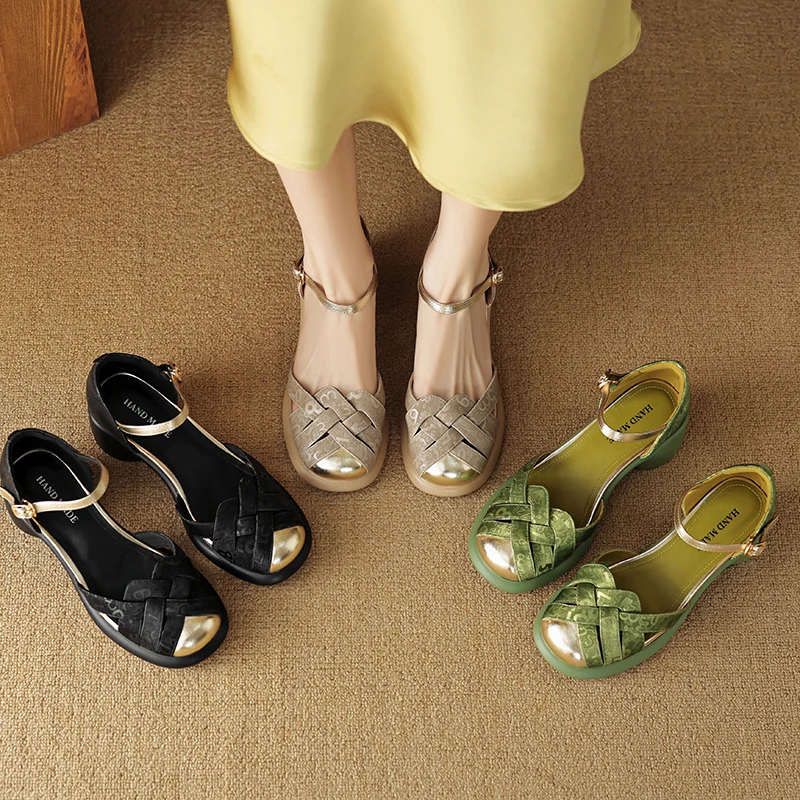 TULING JUN 2024 весна-лето лаконичные женские разноцветные пустые Туфли с круглым