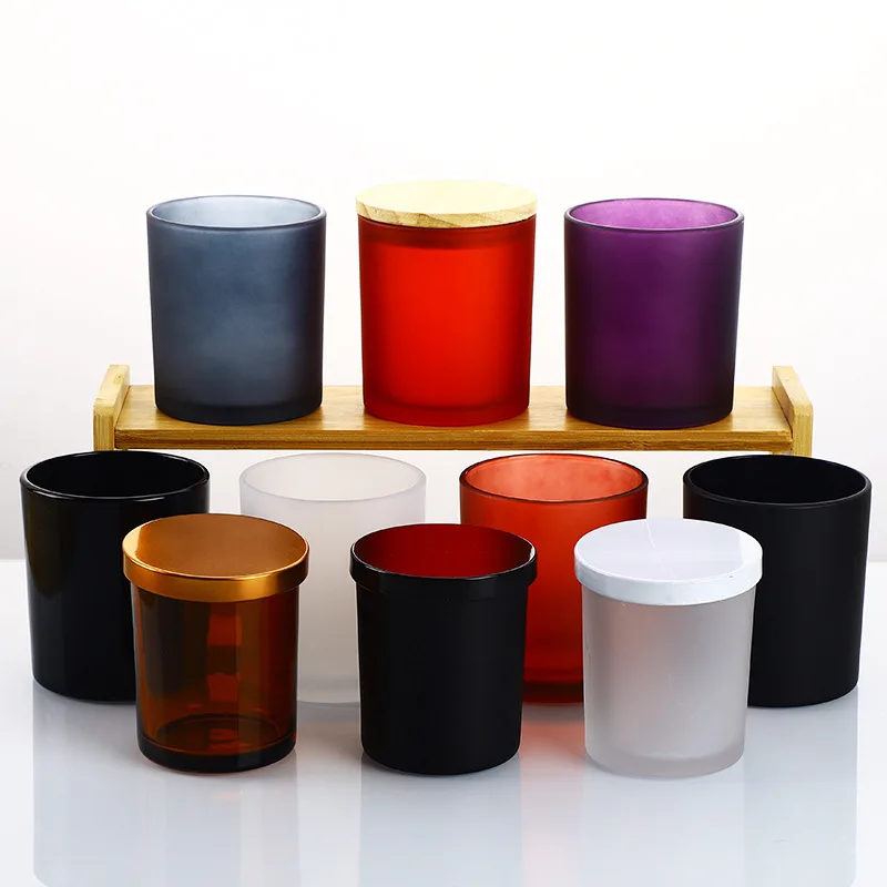 

Candle Jars Glass Container Empty Cup with Lid Candle Cup Color Cup Candle Jar Glass Candle Tins Jars for Candles Diy Candle m
