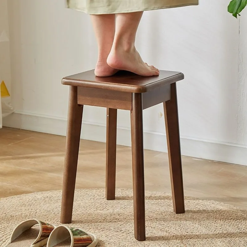 

Nordic Shoe Changing Stool Dining Chairs Dressing Stools Household Small Stools Benches Solid Wood Pouf Ottomans Wooden Stool