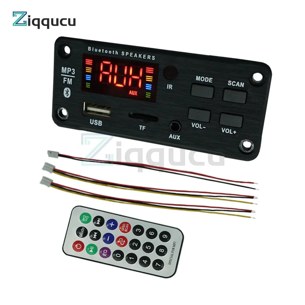 

Mp3-плеер 2*25 Вт, Плата декодера 12 В, Bluetooth 5,0, 30 Вт/50 Вт, усилитель, автомобильный FM-радиомодуль с поддержкой TF, USB, AUX