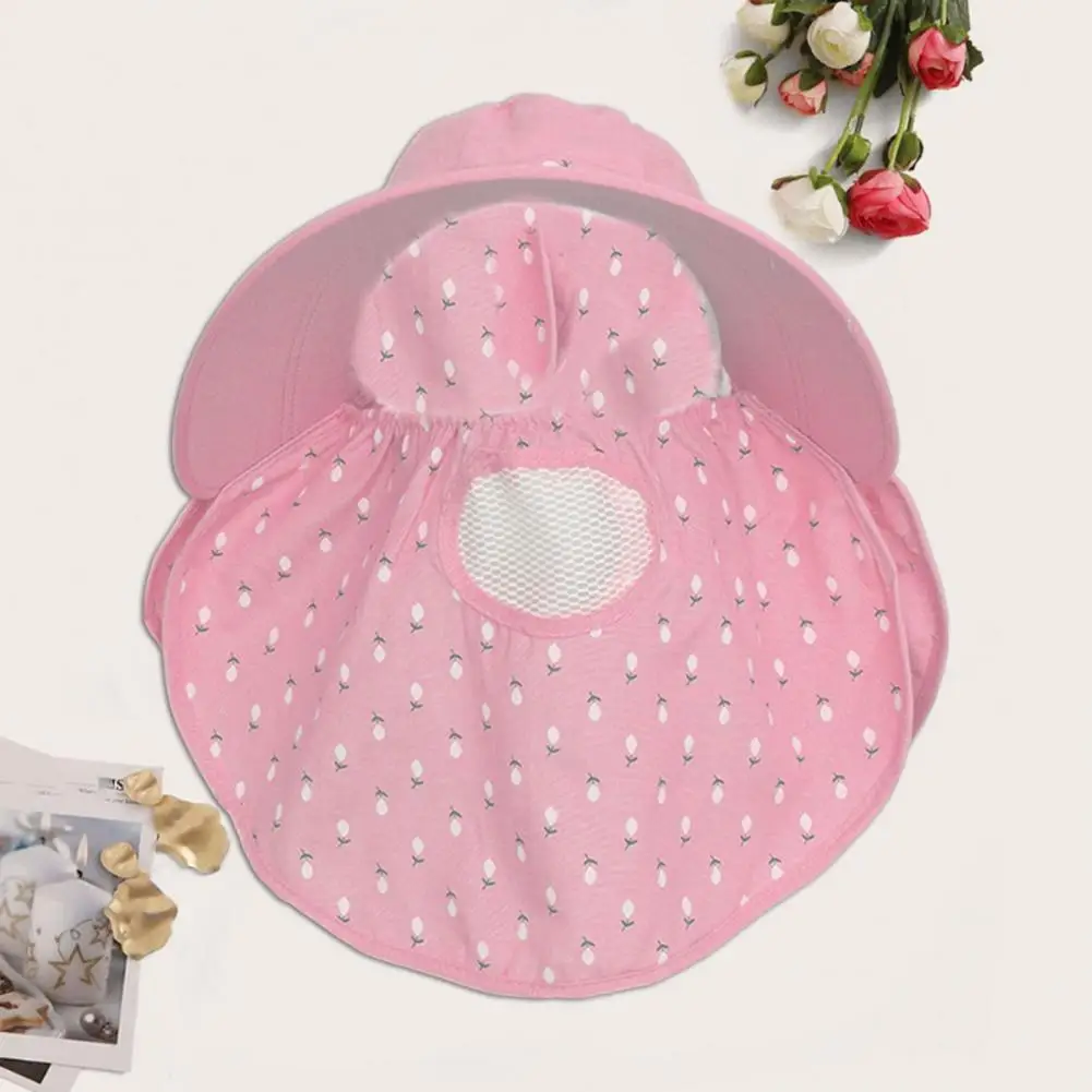 Шляпа от солнца женская летняя с широкими полями и цветочным принтом