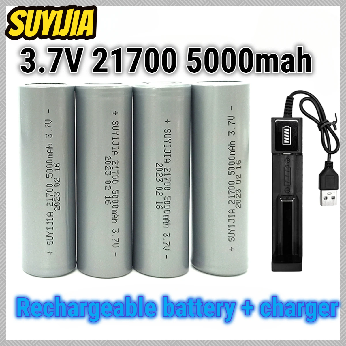 

New 3.7V 5000mAh 21700 Lithium Liion Rechargeable Batteries for Remote Control Microphone Flashlight Toy airplane remote control