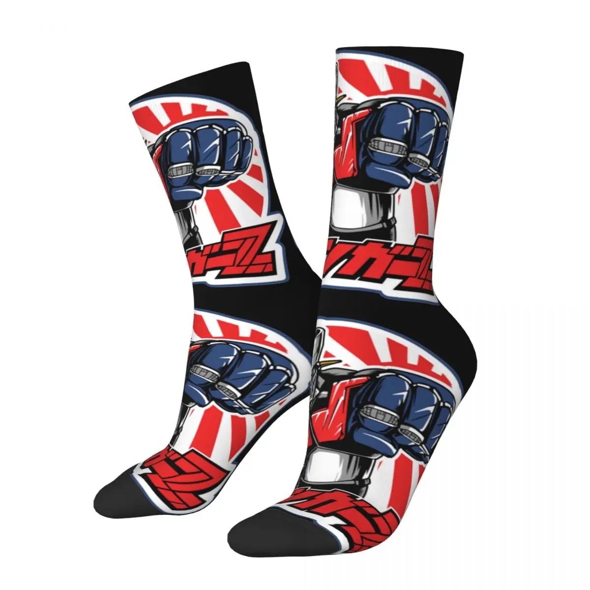 

Crazy Design Mazinger Z Fist Theme Print Socks Accessories All Seasons Cotton Crew Socks Non-slip