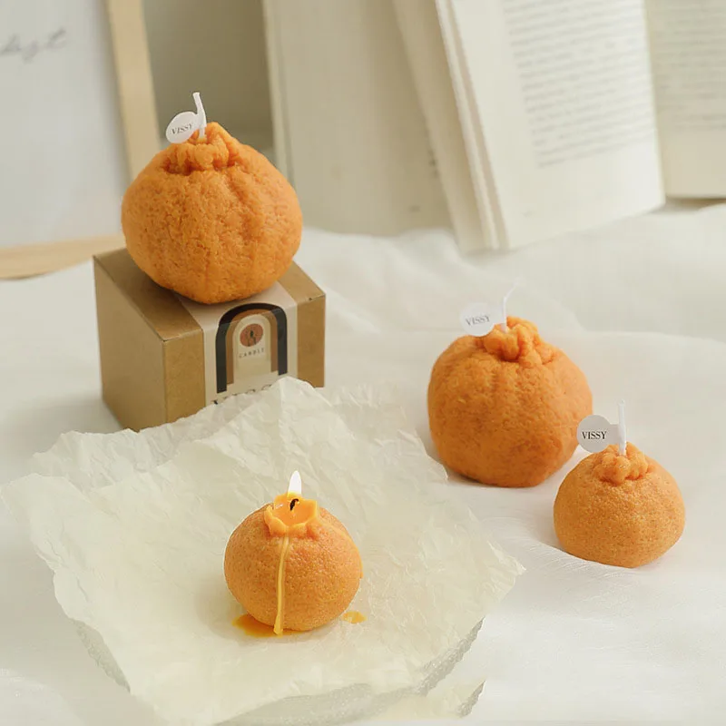 Ugly Orange Aromatherapy Candle Creative Hand Gift Shooting Props Scene Decoration Decoration Simulation Fruit Decoration Candle