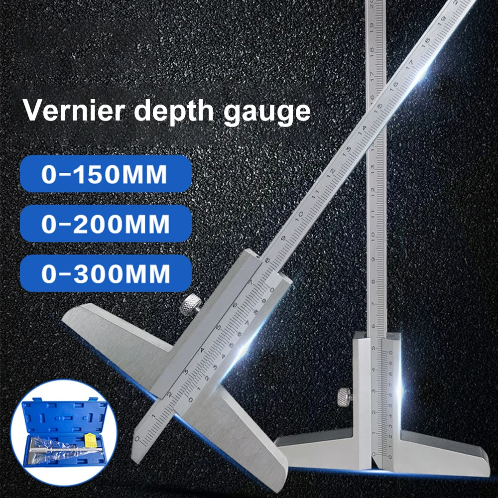 

150mm/200mm/300mm Vernier Caliper Metal Calipers Gauge Micrometer Depth Diameter Measuring Tools