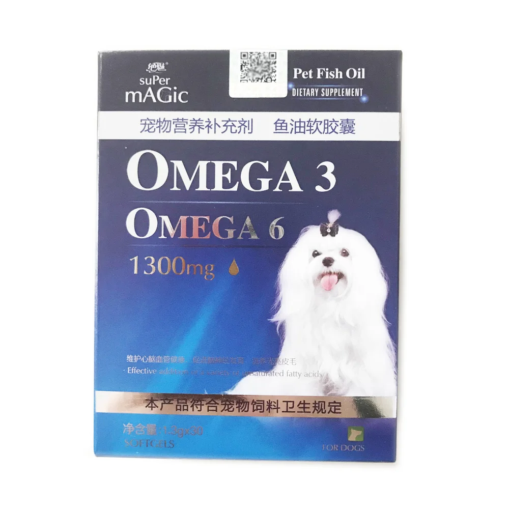 

magic Pet Fish Oil Omega 3 Omega 6 1300 mg Effective Addition of Variety of Unsaturated Fatty Acids 30 Softgels