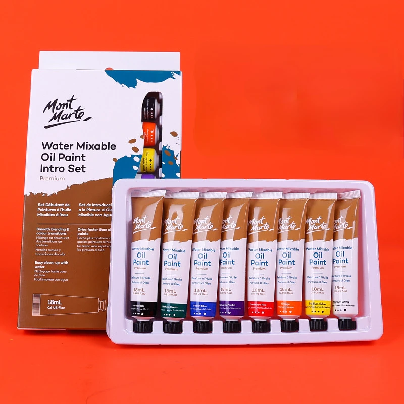 36-color Water-soluble Oil Paint Set Single 18ml Odorless Safe Water-adjustable Drawing Pigment Professional Art Supplies