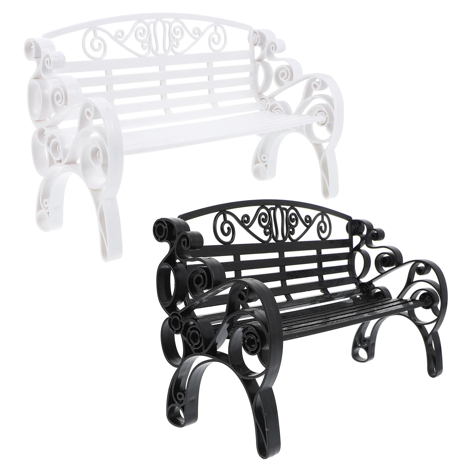 

Benchminiature Mini Chair Garden Platform Train Furniture Chairs Accessories Park Wooden Street Couch Landscape Model Supplies