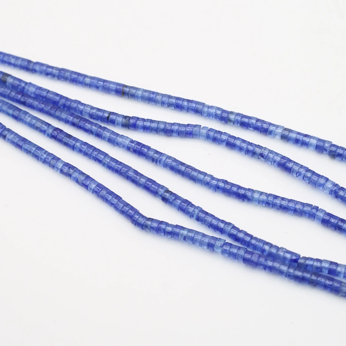 

Faceted Natural Blue Stone Beads 2x4mm Cylindrical Loose Spacer Beads for Jewelry Making DIY Women Bracelet Necklace Accessories