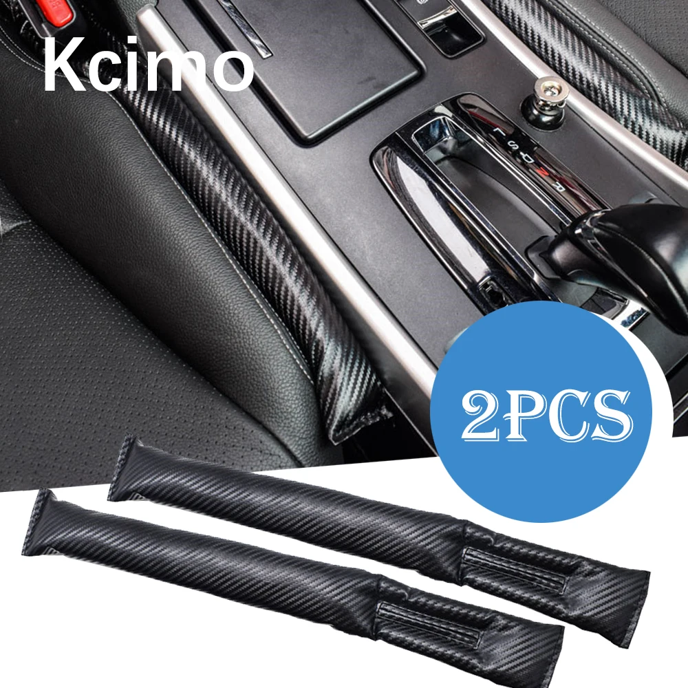 

Carbon Grain PU Leather Car Seat Pad Leak Proof Gaps Filler Leakproof Strips Accessories For Hyundai Toyota Lexus Honda Mazda MS