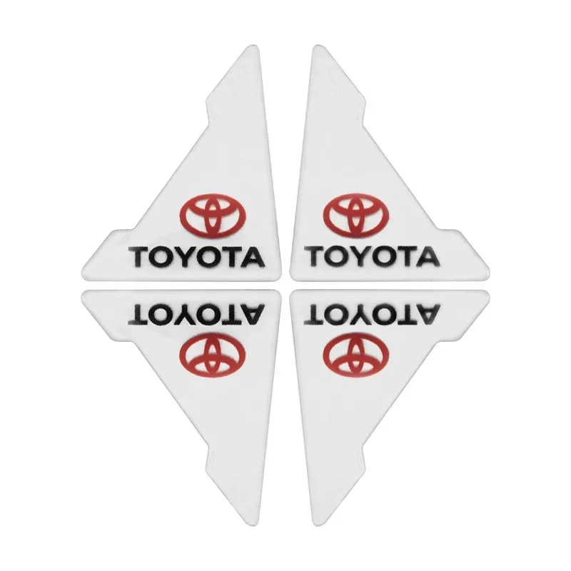 

2/4 шт. силиконовый угловой чехол для двери автомобиля, защита от столкновений, царапин, наклейки для Toyota Corolla Ch-r Rav4 Yaris Avensis Auris