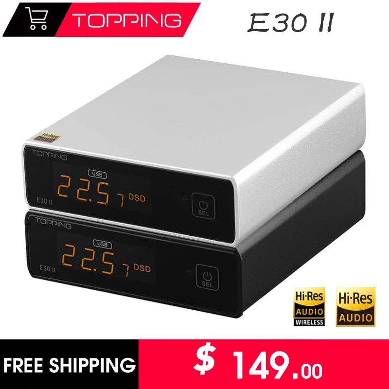 TOPPING E30 II e30ii Цифровой аудиодекодерCOLOR 2 * AK4493 XU208 32BIT/768K DSD512 Сенсорное управление с