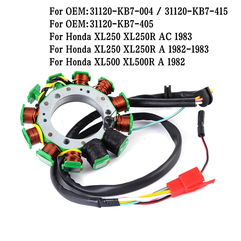 Ignition Stator Coil for Honda XL250 XL250R XL500 XL500R 31120-KB7-004 31120-KB7-405 31120-KB7-415 Generator Coil XL 250 XL 500