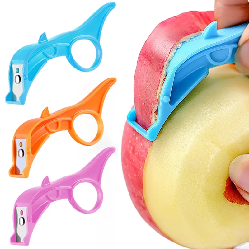 

2 IN 1 Portable Fruit Peeler Stainless Steel Potatoes Vegetable Peeler Ring Multi-purpose Manual Peeling Cutter Kitchen Tools