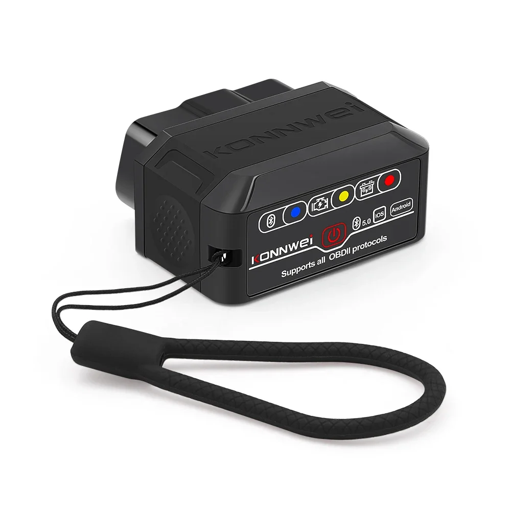 Фото 2026 Универсальный диагностический сканер KONNWEI KW906 Bluetooth 5.0-5.2 ELM327 V1.5 OBD2 для чтения и удаления кодов неисправностей для автомобилей с 1996 года выпуска (iOS/Android) №2