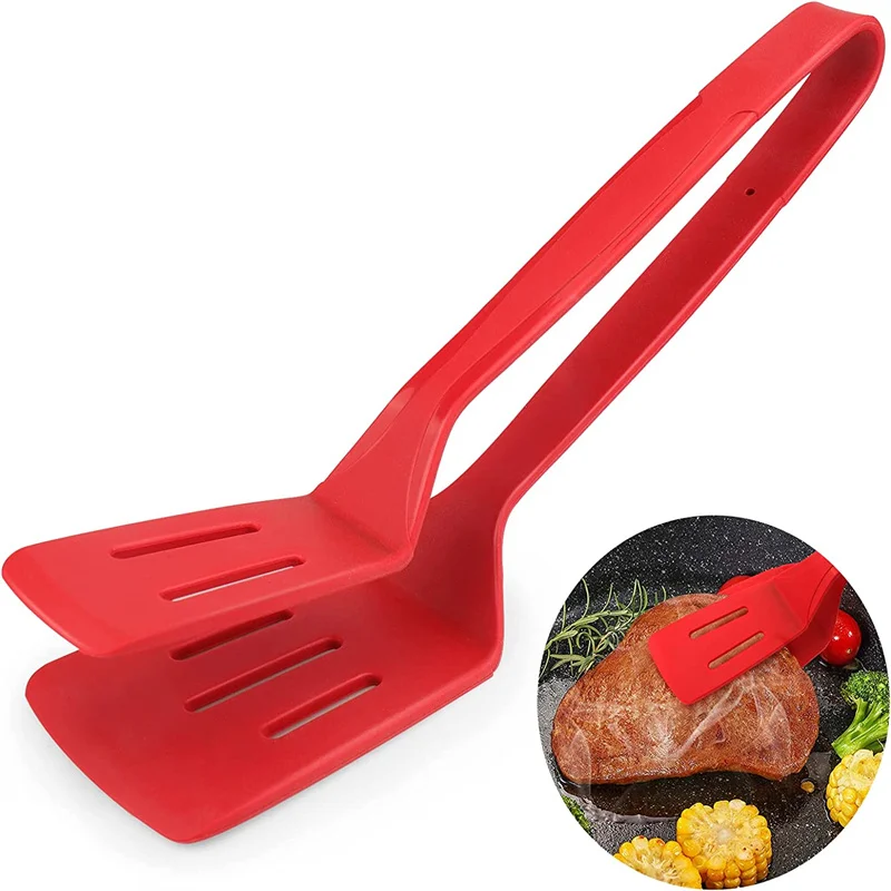 

Silicone Kitchen Tongs Stainless Steel Barbecue Salad Grill Serving Tongs Bread Clip Flipping Fried Steak BBQ Cooking Clamp