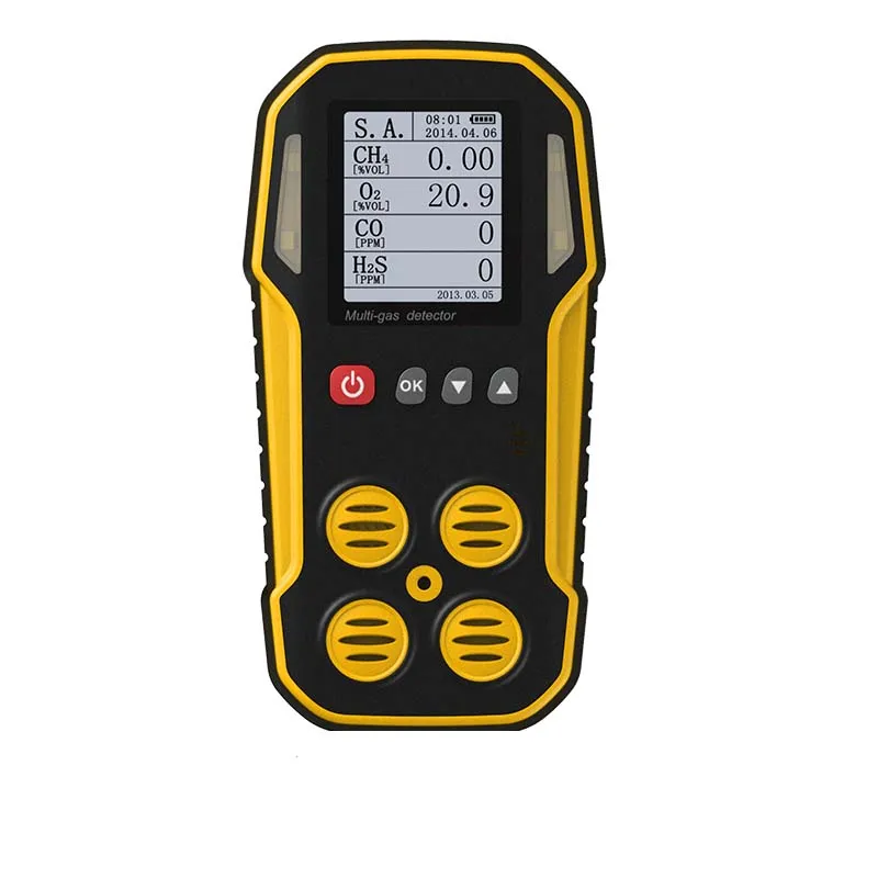 

IP66/67 Portable Water-proof Gas Detector, CH4 CO, O2, H2S Multi 4 Gas Monitor