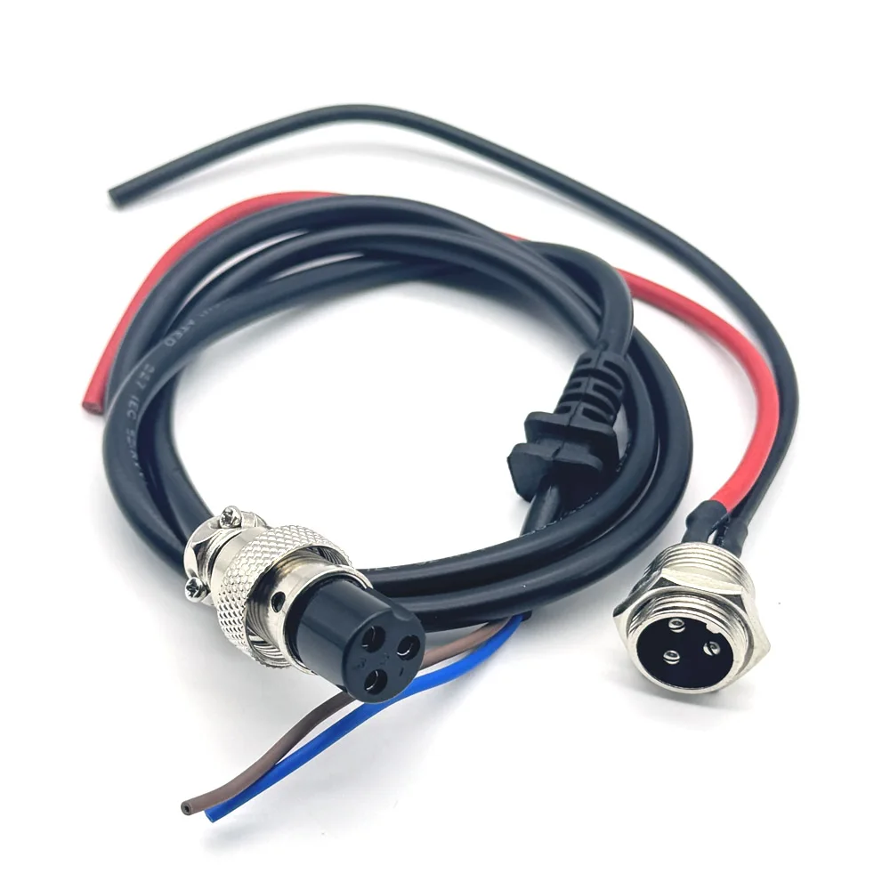 

3-контактная зарядная головка для электрического велосипеда, выходная линия литиевой батареи, мужская и женская розетка для зарядного устройства, литиевая розетка для электронного велосипеда 60 В 10 А