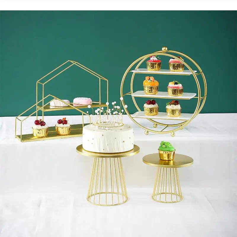 

Golden Metal Cake Stand Dessert Table Cake Pan Dessert Plate Display Stand Decorative Frame Food Tray Sushi Plate Snack Tray