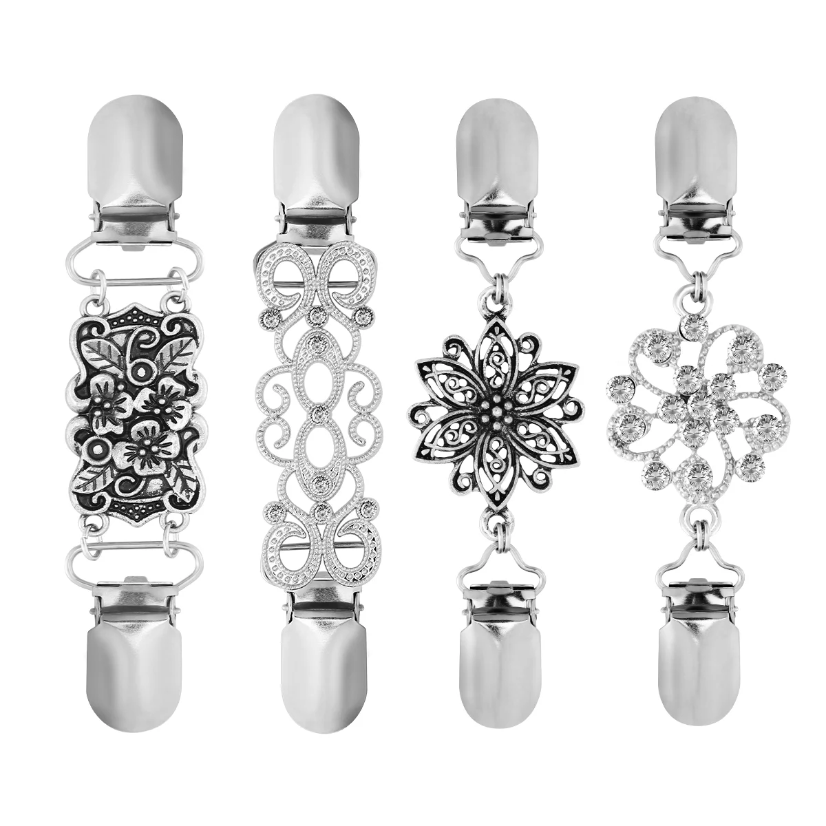 

4PCS Sweater Clips for Cardigans Coat Chain Clips for Sweater Clip Cardigan Clips Shirt Clip Sweater Chain Clip