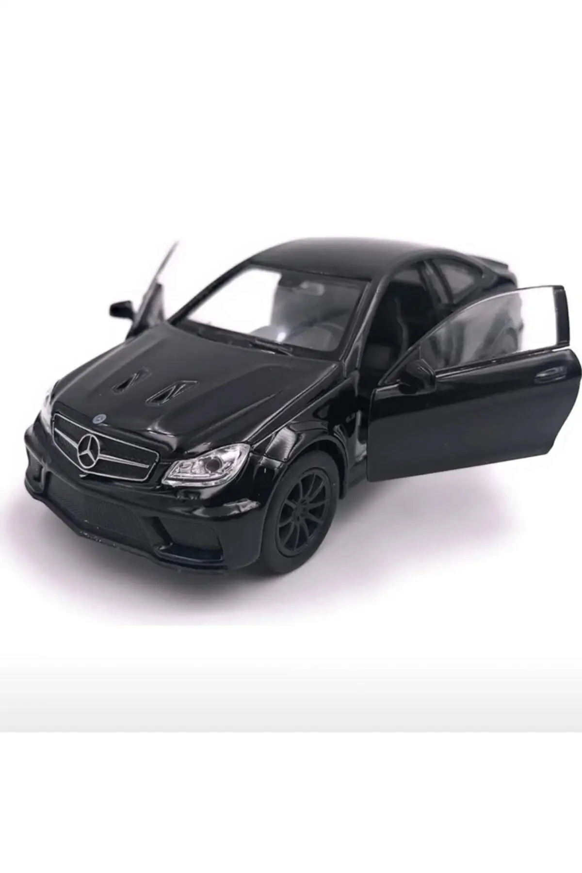 

Mercedes C 63 Amg Black 1/36 Scale 12cm Diecast Model Car Check Leave Metal Openable Door Collection Kids Toys Birthday Gift Simulation Rubber Wheel Toy For Boy
