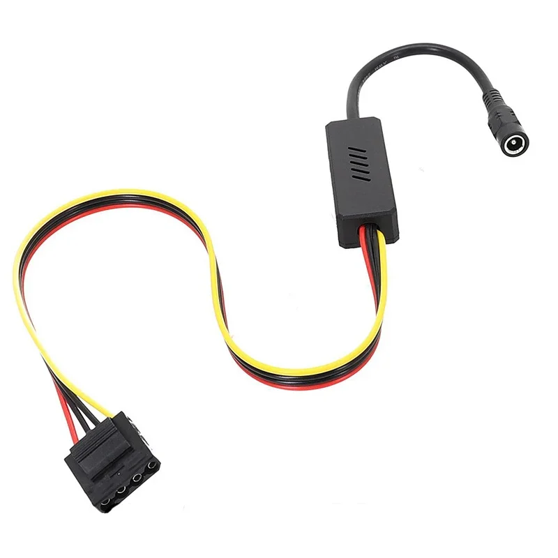 Фото Адаптер постоянного тока 5525 к кабелю жесткого диска Sata Molex, штекер к 2 3 4 IDE 1x2x3x4xSATA, провод 12 В к большим 4-контактным разъемом №2