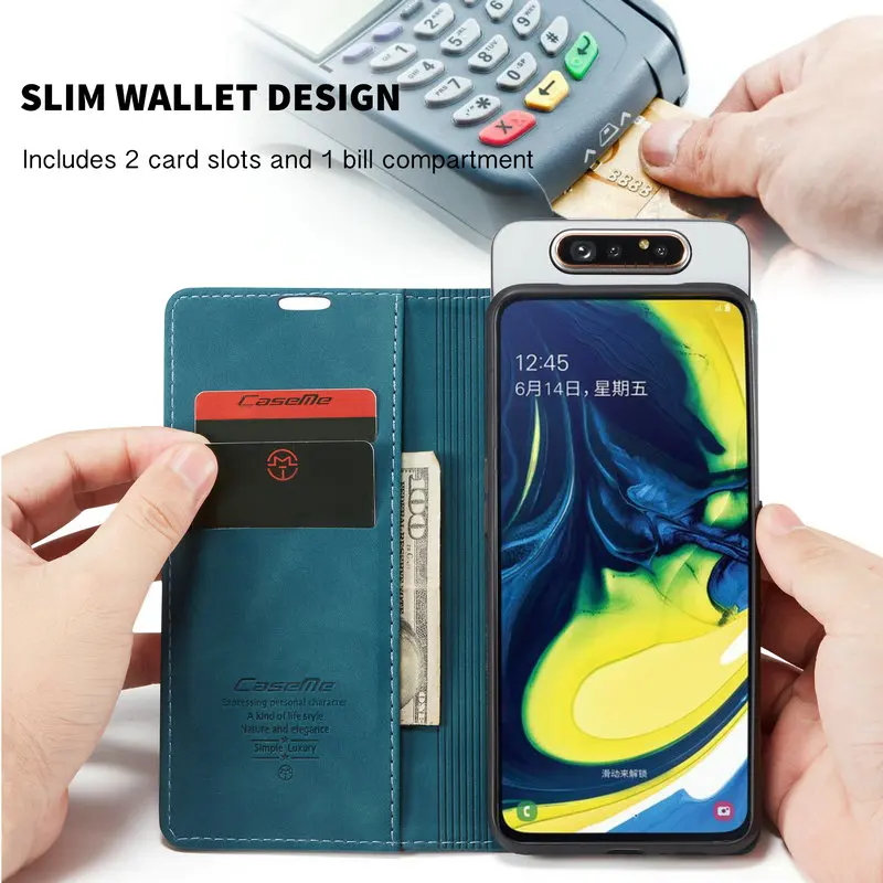 Leather 360 Protect for Coque Samsung A80 Case A53 A33 A21S A13 A24 51 71 A 80 Cover Etui Samsung Galaxy A80 A31 A30 A23 A54 A34