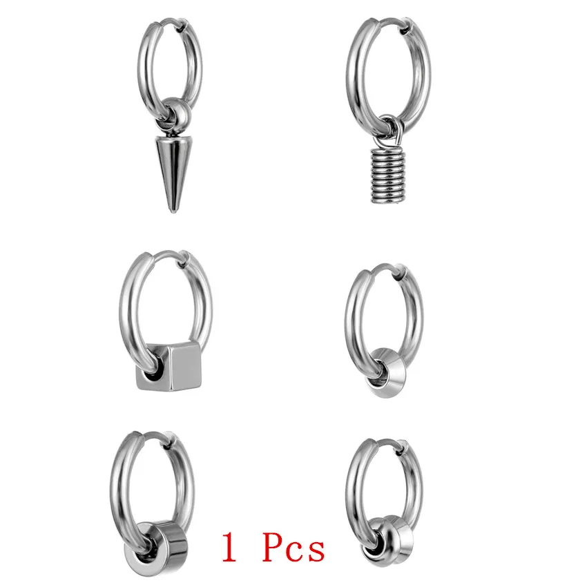 

1Pcs Titanium Steel Men Women Unisex Ear Clips Hiphop Rock Punk Ear Buckles Stainless Steel Earrings 2022