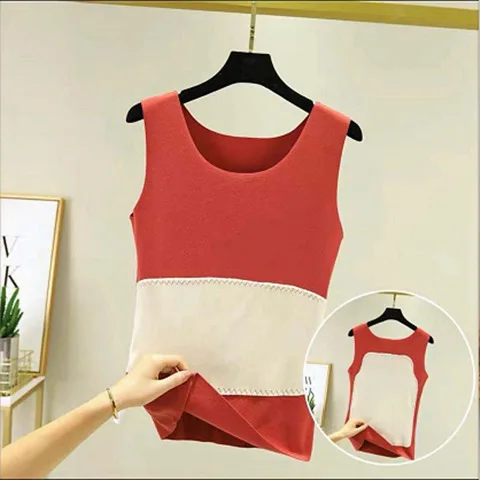 Seamless Women Autumn Winter Thermal Vest Tops Soft Ladies Thicker Velvet Underwear Warm  Bottoming Undershirt Thermo Lingerie