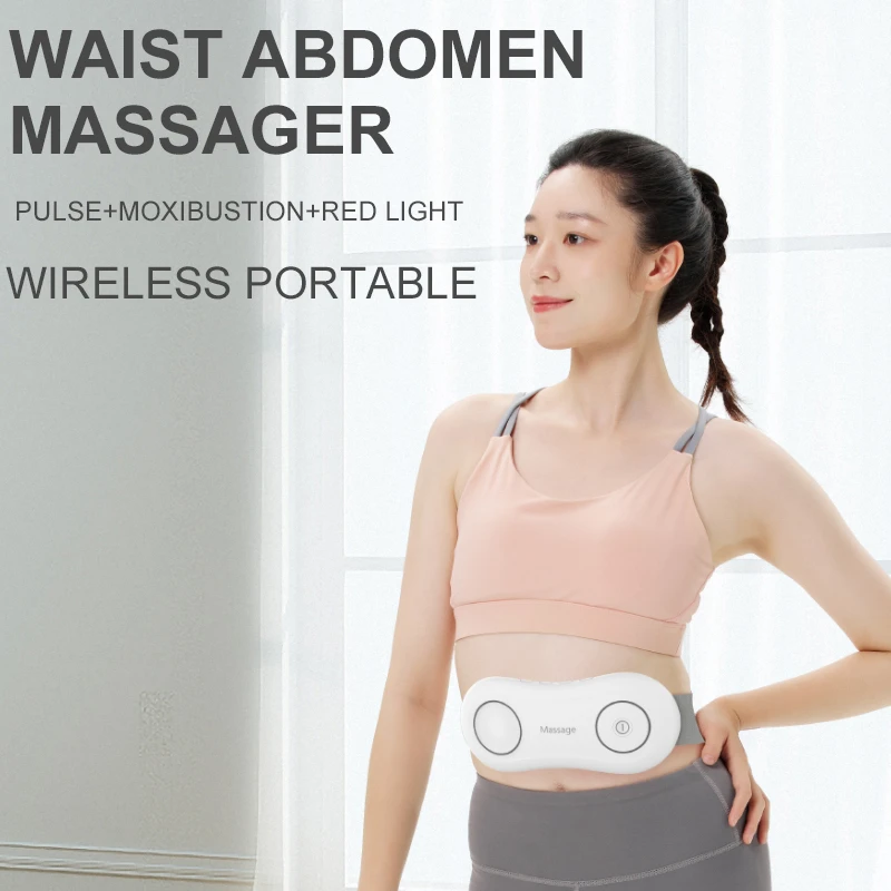 

Intelligent vibration red light moxibustion hot compress EMS pulse warm abdomen physiotherapy warm palace treasure