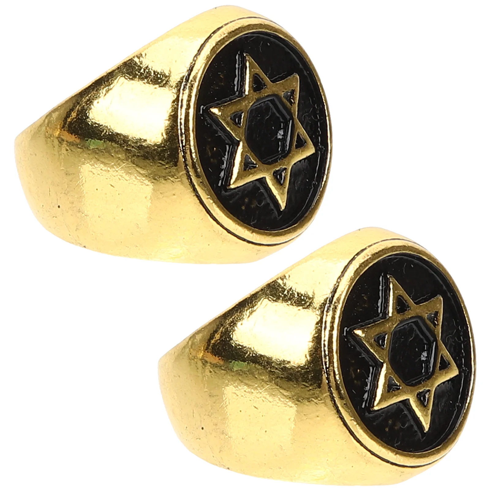 

Rings Ring Jewelry Hanukkah Band David Finger Jewish Clasp Shortener Necklace Punk Men Star Gifts Gift Day Valentines Steel
