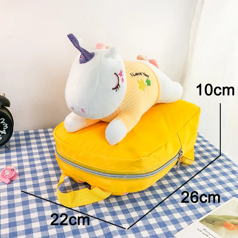 Student Mini Backpack Girls Small Bag Cute Cartoon Children's Backpacks Detachable Plush Bags Kindergarten School Bags for Kids