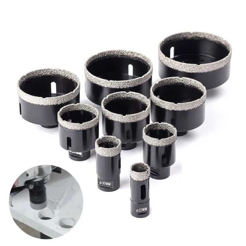1Pcs 6-130mm M14 Thread Vacuum Dry Brazed Diamond Drilling C