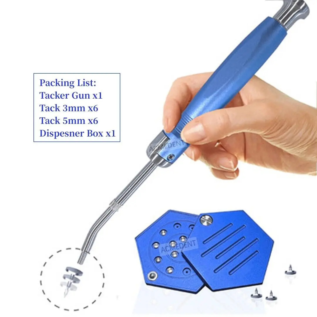 

Dental GBR Bone TAC Pins Gun Tacks Membrane Guide Auto Tacs Tacker Complete Kit