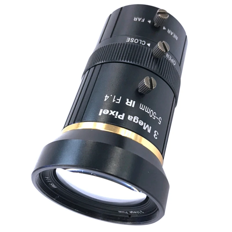 CCTV Lens 5-50Mm Varifocal Zoom Lenses 3.0 Megapixel Manual Iris 1/2.7Inch F1.4 CS Mount For Surveillance Camera