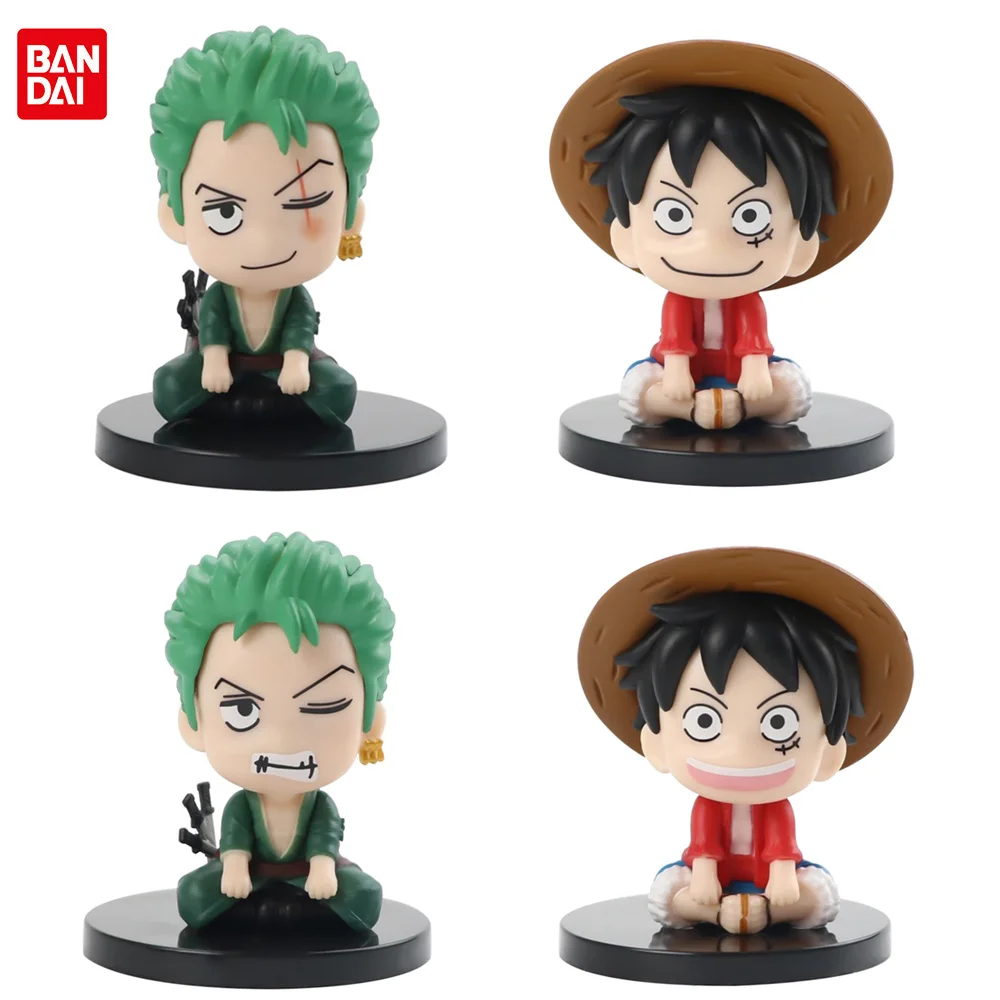 

Новинка 7 см цельная аниме-Фигурка Обезьяна D Luffy Roronoa Zoro Kawaii Toys Q Фигурное украшение автомобиля из ПВХ фигурка