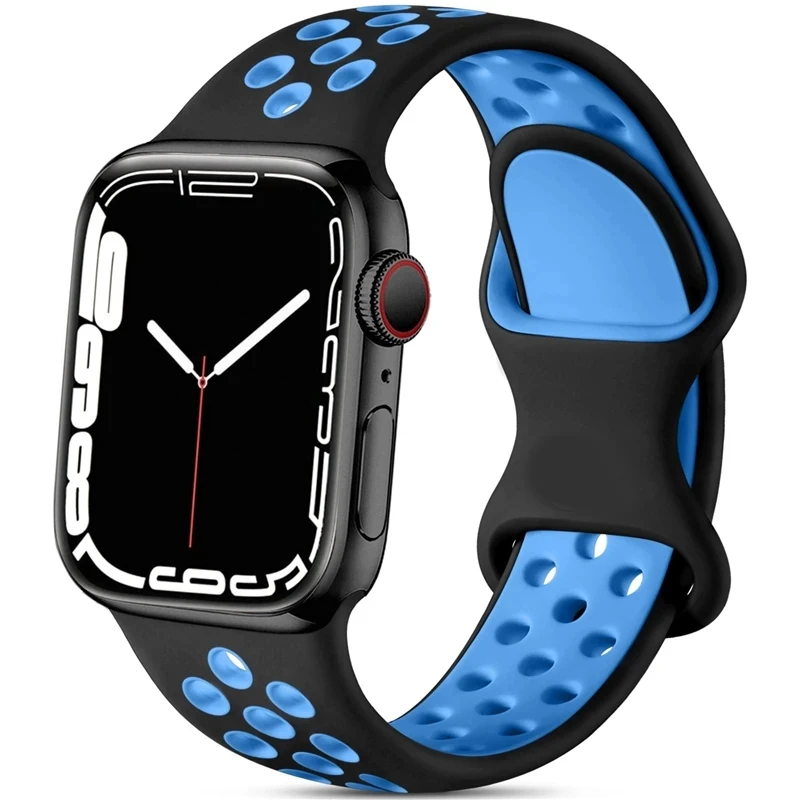 

Soft Silicone Band for Apple Watch Series 8 7 SE 6 5 4 3 38MM 42MM 49 Ultra Watchband Strap for iWatch SE 2 40MM 44MM 41MM 45MM