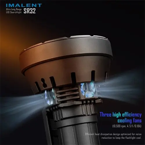 IMALENT SR32 120000 Iumens Flashlight Range 2080m Мощный перезаряжаемый профессиональный прожектор