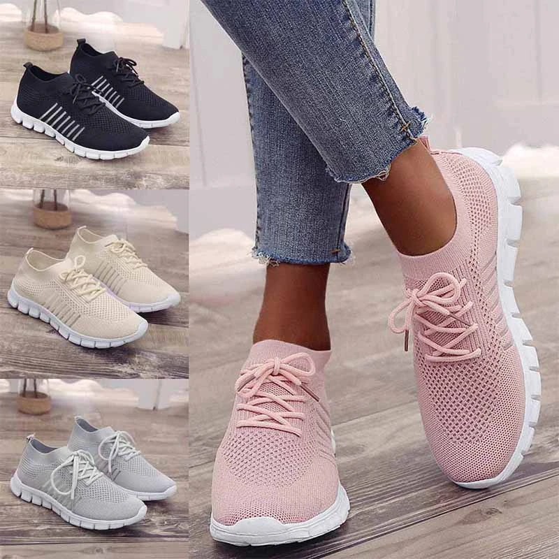 

Women's Sneakers Spring Ladies Flat Shoes Casual Women Vulcanized Women 2022 Summer Light Mesh Breathable Female Running Shoes