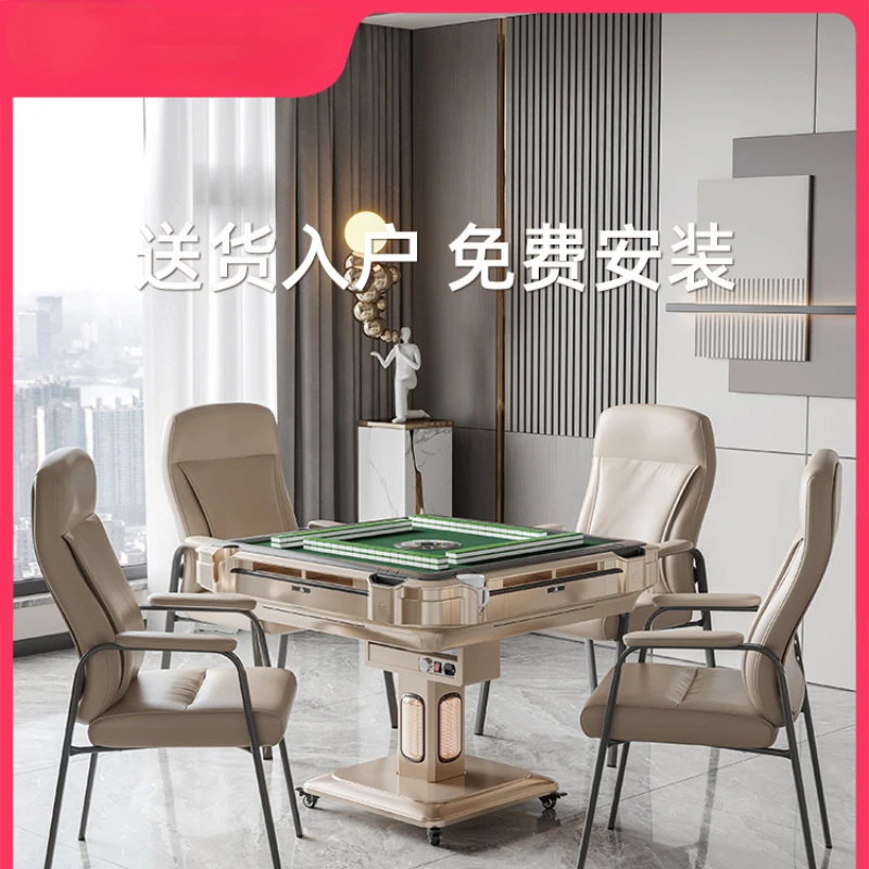 

Executive Chair Five-Piece Set Mahjong Machine Automatic Household Bass Dining Table Dual-Use Mahjong Table