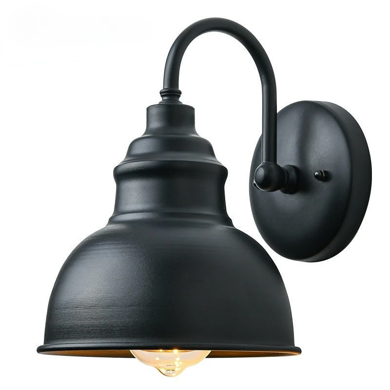 

Винтажная настенная лампа E27, бра в стиле индастриал черного цвета для внутреннего освещения, регулируемый прикроватный ретро-светильник в стиле лофт для спальни