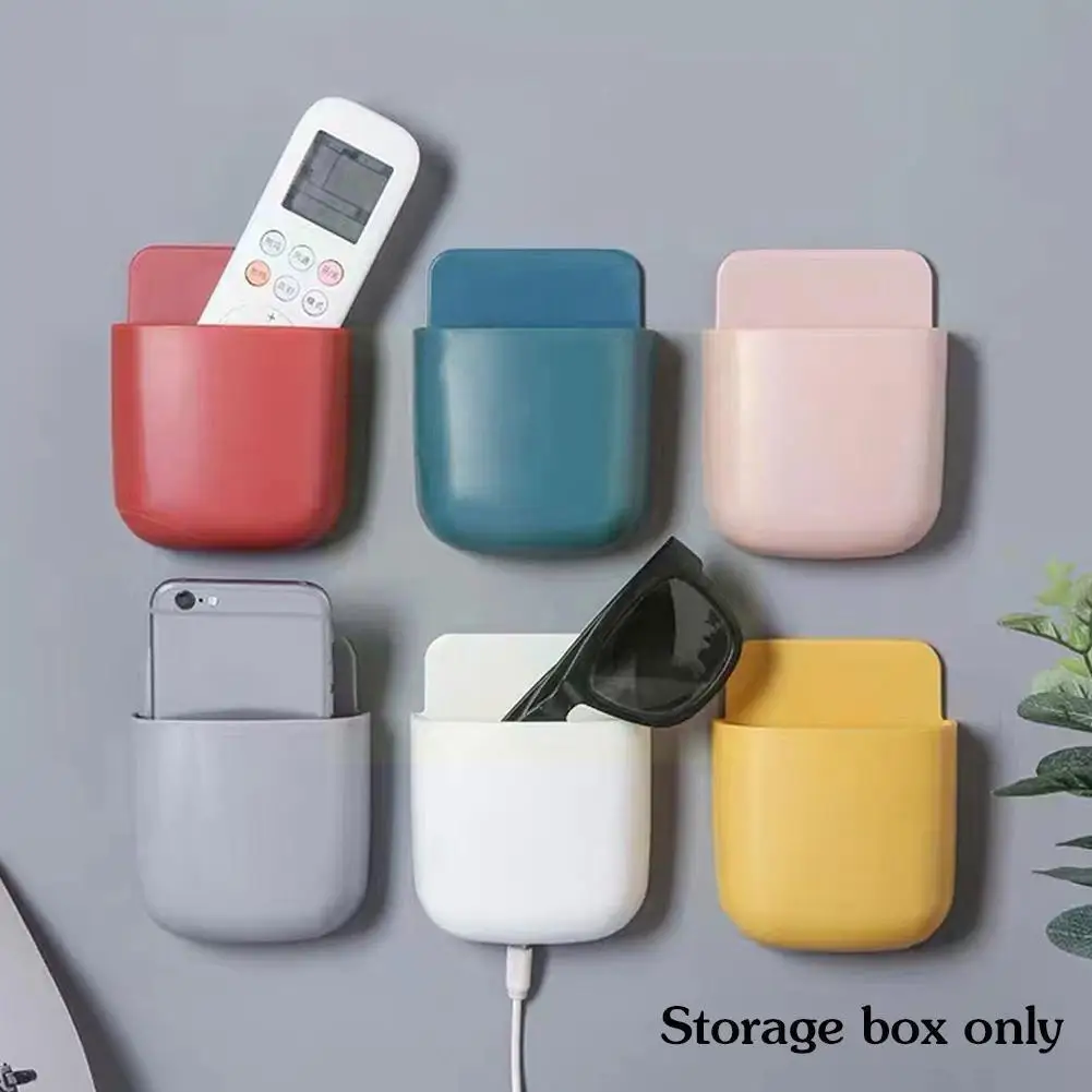 

Wall Mount Phone Plug Storage Holder Mobile Phone Charging Conditioner Remote Control Stand Tv Storage Storage Holder Box A X6t1