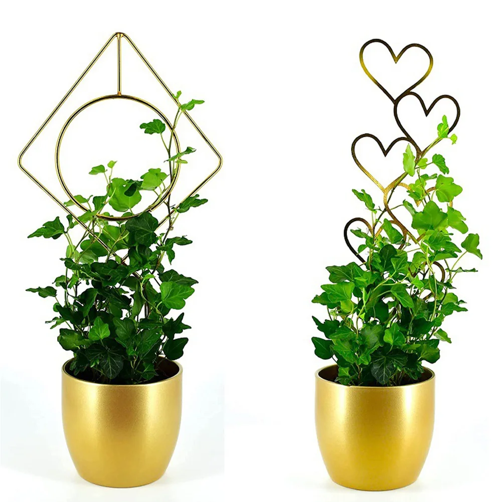 

Plant Climbing Frame Iron Trellis Potted Vine Support Rack Geometry Shaped Bracket Garden Backyard Balcony Climbing Plant Holder