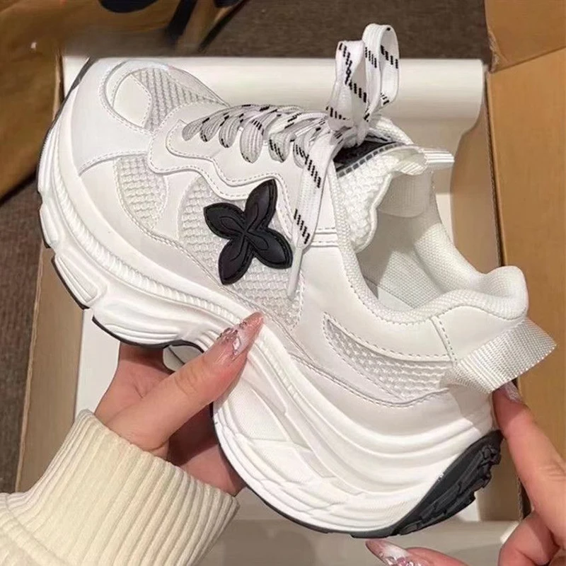 Кроссовки женские на платформе уличный тренд Повседневная Уличная обувь для