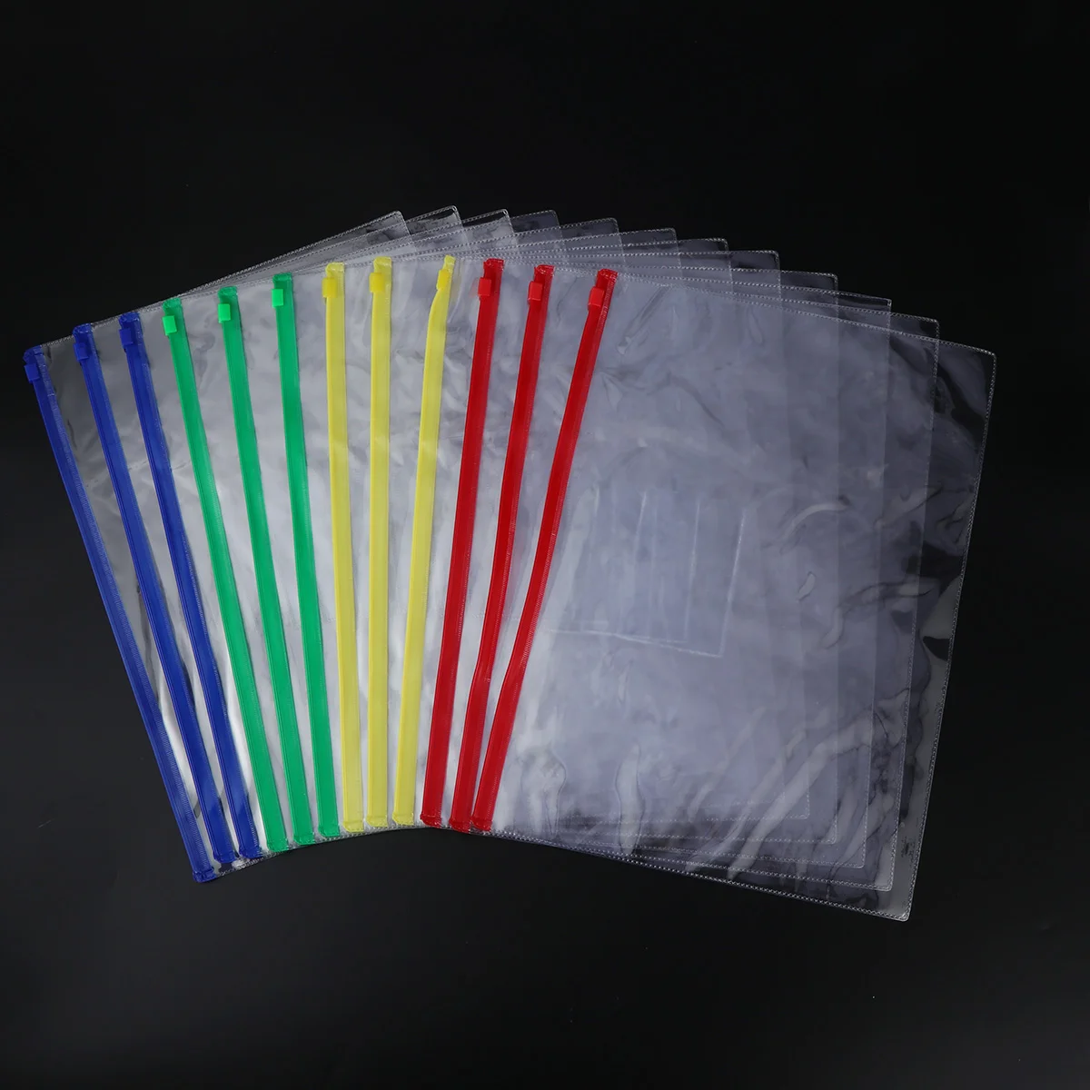 

40Pcs Premium A5 File Pockets Pouch Documents Organizer File Bags PVC Plastic for Home Office