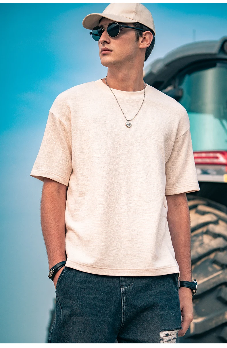 

Новинка лета 2066, Однотонная футболка в гонконгском стиле с открытыми плечами и короткими рукавами