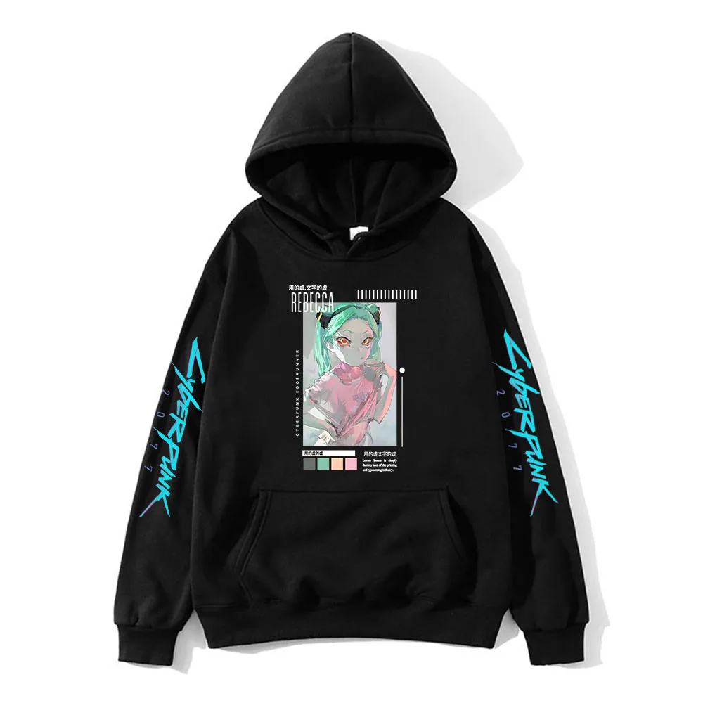 

Anime Cyberpunk Edgerunner Hoodie Men Rebecca Sweatshirt Y2k Clothes Unisex Long Sleeve Harajuku Streetwear Gothic Women Casual