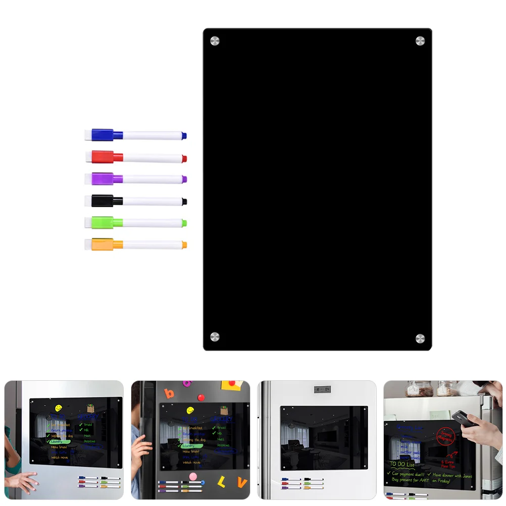 

Черная доска, ручки, Расписание, акриловые доски для сухого стирания, холодильник, запись, планирование холодильника, четкое сообщение