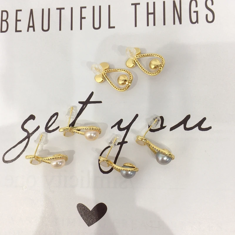 ZHBORUINI 2024 серьги с натуральным пресноводным жемчугом для женщин позолоченные 14 К