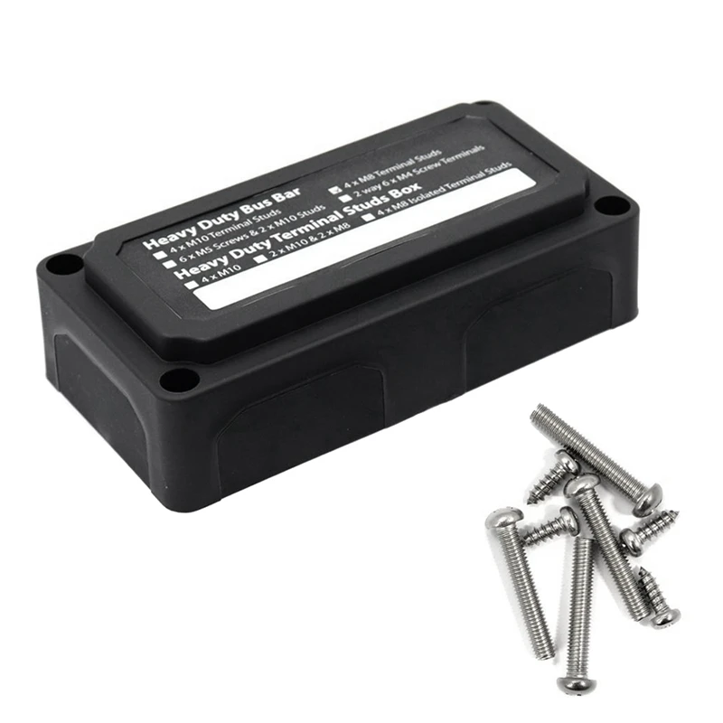 

1 PCS Bus Bar Box Board 300A High Current Busbar Automobiles Maximum Connection Amplifier Black